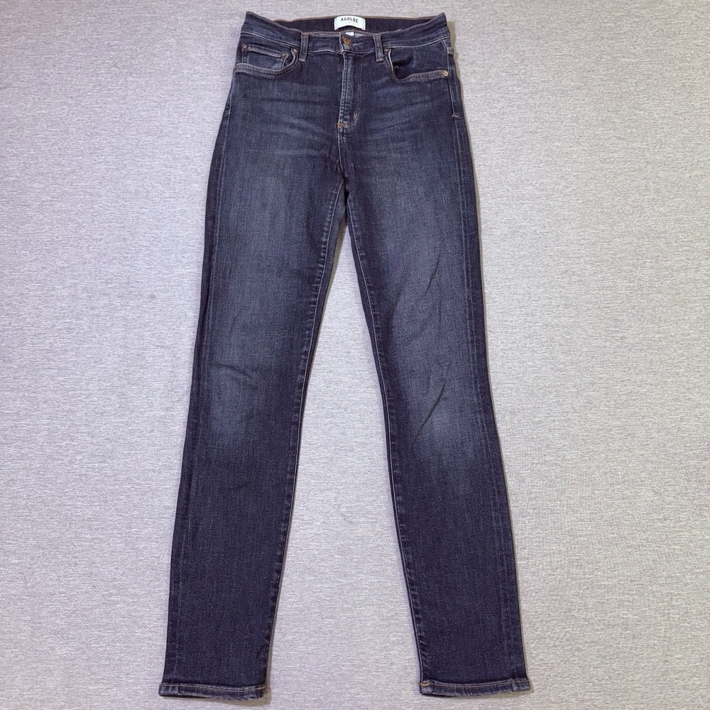 AGOLDE Sophie‎ Jeans Women's 27 (27x29) Dark Wash Mid Rise Skinny Stretch Denim
